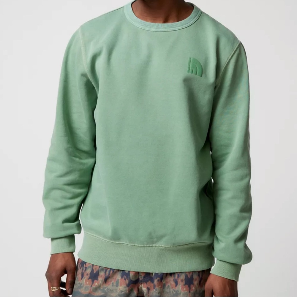 North Face Garment Dye Crew Neck Sweatshirt- Green- women’s size Large